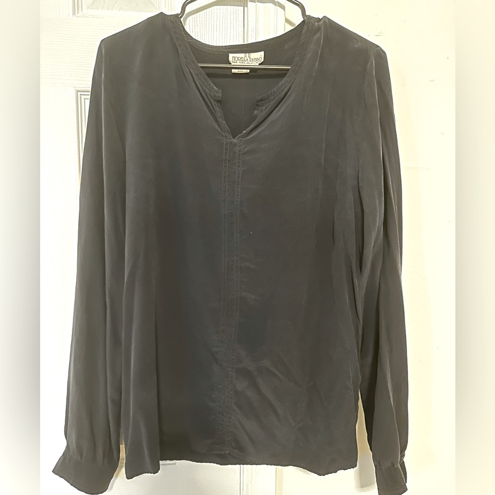 Navy Blue Fiorella Rubino silk blouse